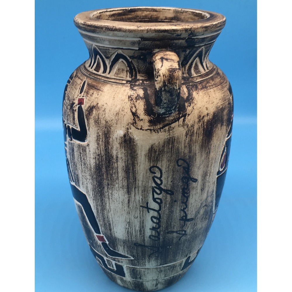 Vintage Egyptian Pharaoh Mid Century Vase - Picture 2 of 8